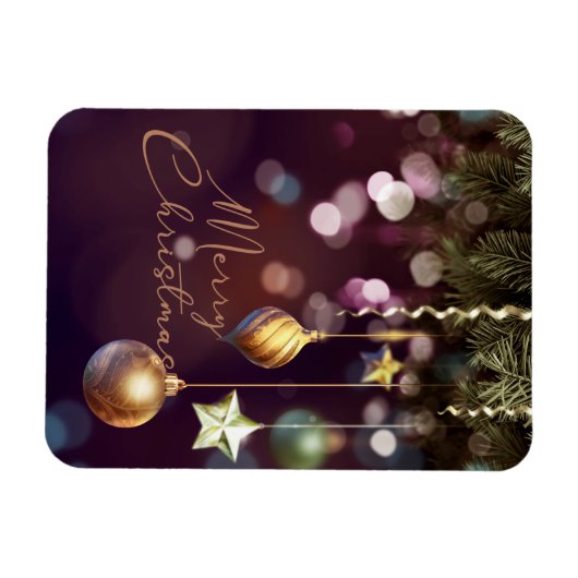 Antiek Ruby Merry kerstfoto Magnet Magneet (Horizontaal)