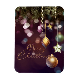 Antiek Ruby Merry kerstfoto Magnet Magneet