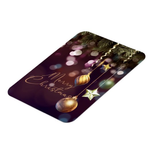 Antiek Ruby Merry kerstfoto Magnet Magneet (Linkerzijde)