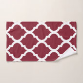 Antiek Ruby met White Quatrefoil Pattern Bad Handdoek (Handdoek)