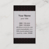 Antiek ruby Techno Stippen Modern Black Visitekaartje (Achterkant)