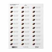 Antiek rugbybal retouradres label (Full Sheet)