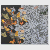 ANTIEK RUIMTE MET BOTERFLIES WRAPPPAPIER CADEAUPAPIER (Vlak)