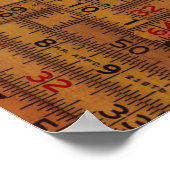 Antiek Ruler Measured Patroon Poster (Hoek)