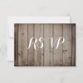 Antiek Rustic Country Wedding RSVP-kaarten RSVP Kaartje (Achterkant)