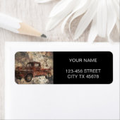 Antiek Rustic Old Truck Etiket (Insitu)