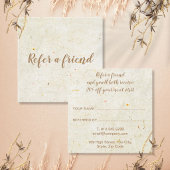 Antiek Rustieke Boho Elegante Script Aanbevelingskaartje