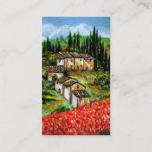 ANTIEK RUSTIEKE DORPJES EN POPPIES IN TOSCANE VISITEKAARTJE (Achterkant)