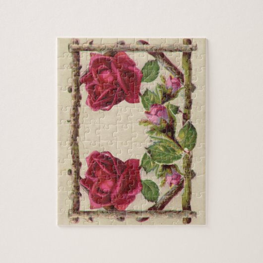 Antiek Rustige Rozen ventilator Legpuzzel (Verticaal)