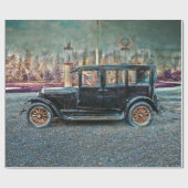 Antiek Rustige zwarte oude kooi Cadeaupapier (Vlak)