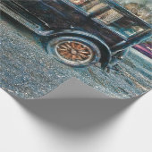 Antiek Rustige zwarte oude kooi Cadeaupapier (Hoek)