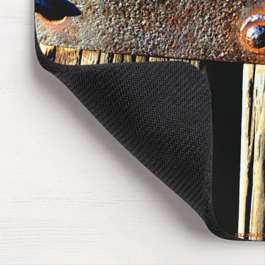 Antiek Rustisch hout en ijzerhoudend metaal Afbeel Muismat (Hoek)