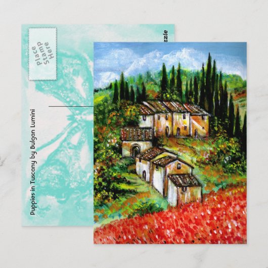 ANTIEK RUSTISCHE VILLAGE IN TUSCANY BRIEFKAART (Voorkant / Achterkant)