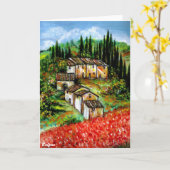 ANTIEK RUSTISCHE VILLAGE IN TUSCANY KAART (Gele Bloem)