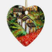 ANTIEK RUSTISCHE VILLAGE IN TUSCANY KERAMISCH ORNAMENT (Rechts)