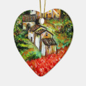 ANTIEK RUSTISCHE VILLAGE IN TUSCANY KERAMISCH ORNAMENT (Links)