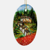 ANTIEK RUSTISCHE VILLAGE IN TUSCANY KERAMISCH ORNAMENT (Rechts)