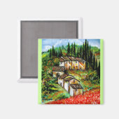 ANTIEK RUSTISCHE VILLAGE IN TUSCANY MAGNEET (Voorkant / Achterkant)