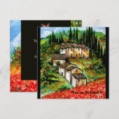 ANTIEK RUSTISCHE VILLAGE IN TUSCANY, rood blauw zw Kaart (Voorkant / Achterkant)