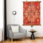 Antiek Rusty Rood Turks Kilim Tapijtmuur Hangend Wandkleed
