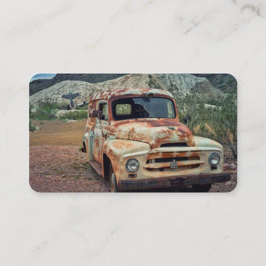  Antiek Rusty Truck Visitekaartje (Achterkant)