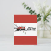 Antiek RV-camper en -kartonnen tekening Kaart (Staand voorkant)