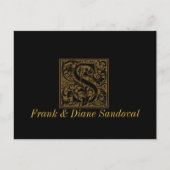 Antiek S-monogram Briefkaart (Voorkant)