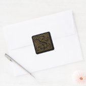 Antiek S-monogram Vierkante Sticker (Envelop)