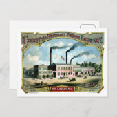 Antiek Saint Louis MO Brewery litho en Briefkaart (Voorkant / Achterkant)