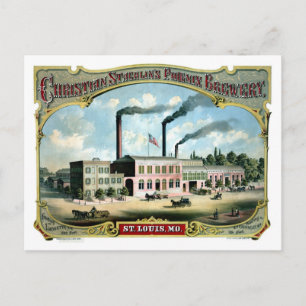 Antiek Saint Louis MO Brewery litho en Briefkaart