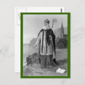 Antiek Saint Patrick, de slangen en de bijbel Briefkaart (Voorkant / Achterkant)