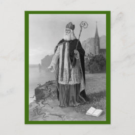 Antiek Saint Patrick, de slangen en de bijbel Briefkaart