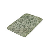 Antiek salie groene aardse bloembladeren & twijgen badmat (Gekanteld)