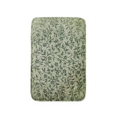 Antiek salie groene aardse bloembladeren & twijgen badmat (Voorkant Verticaal)