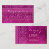 Antiek Salon Spa Visitekaartje hete roze (Voorkant / Achterkant)