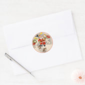 Antiek Santa en Sneeuwmensen Stickers (Envelop)