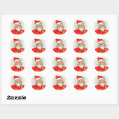 Antiek Santa Kerst sticker (Vel)