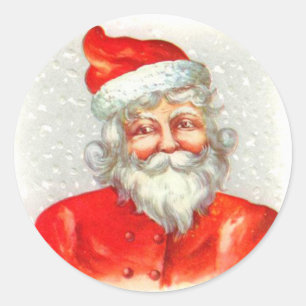 Antiek Santa Kerst sticker