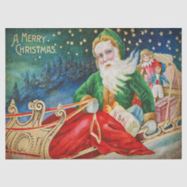 Antiek Santa Tissue- of losbladpapier Tissuepapier