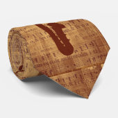 Antiek saxofon stropdas (Opgerold)