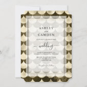 Antiek Scallop vergulde bruiloft Kaart (Voorkant)