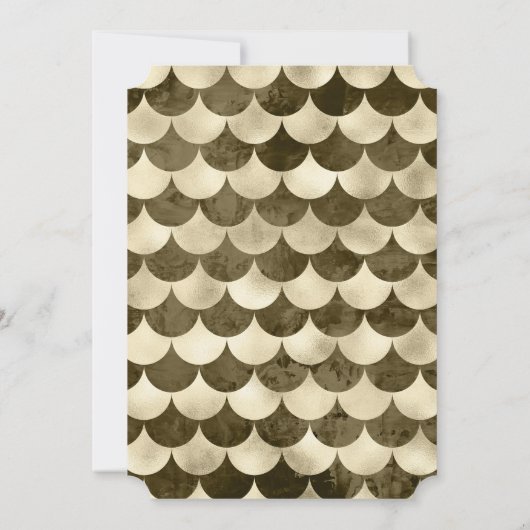 Antiek Scallop vergulde bruiloft Kaart (Achterkant)