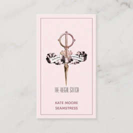 Antiek schaar- en bandenroze zeemacht visitekaartje