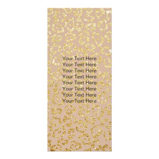 Antiek schaar  Gold Leopard Hair Salon Reclamekaart (Achterkant)