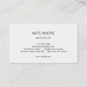 Antiek schaar-haarlijst visitekaartje (Achterkant)