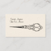  Antiek schaar haarlijst Visitekaartje (Achterkant)