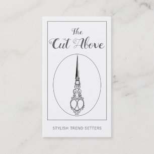 Antiek schaar haarlijst Visitekaartje