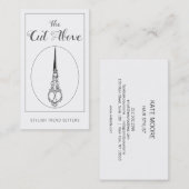  Antiek schaar haarlijst Visitekaartje (Voorkant / Achterkant)