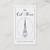  Antiek schaar haarlijst Visitekaartje (Voorkant)