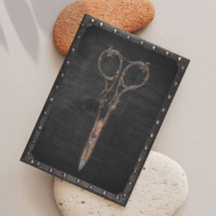 Antiek schaar Hair Stylist Barber Salon Visitekaartje